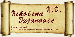 Nikolina Dujanović vizit kartica